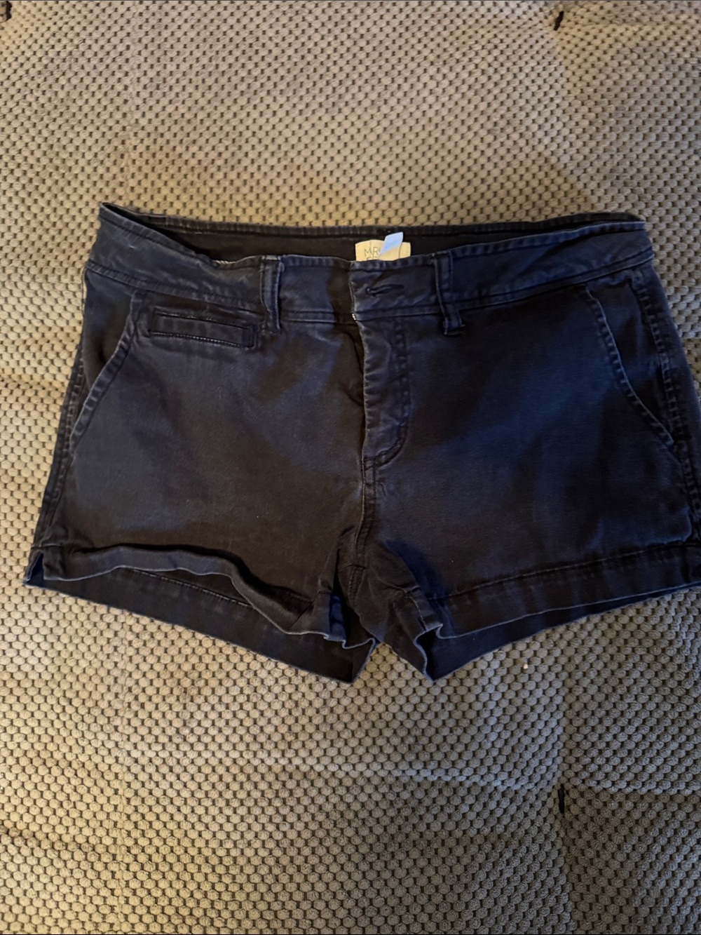 Market & Spruce Navy Denim Short Shorts with Front Pockets